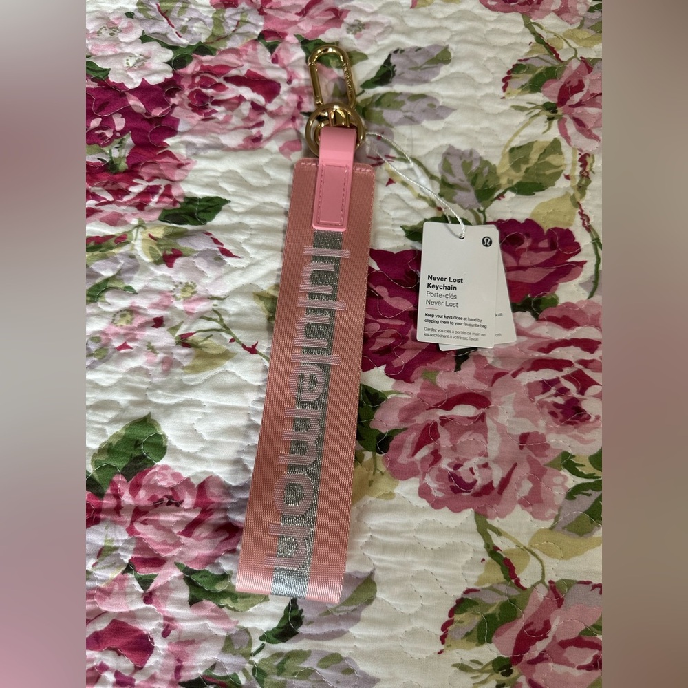 lululemon Never Lost Pink Keychain